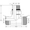 World Wide Fittings Male Flat Face O-Ring to Male Flat Face O-Ring to Metric Male O-Ring Boss Adjustable Branch Tee 4715X12X12XM27 - alternate 2